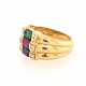 Pre Owned 18ct Multi Gem Ring ZX709 Pre Owned 18ct Multi Gem Ring ZX709